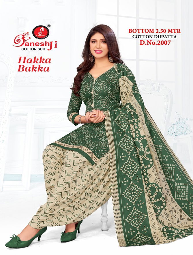 Hakka bakka Vol 2 By Ganeshji Heavy Cotton Printed Dress Material Wholesale Online